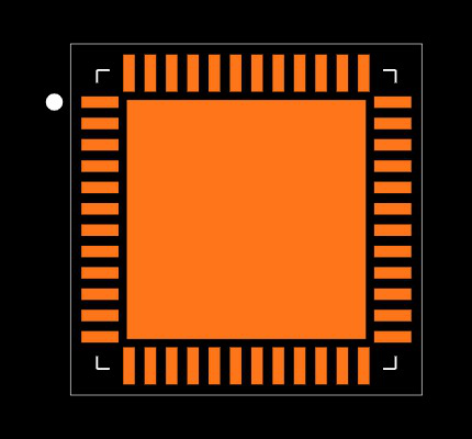 STM32F411CEU6TR Footprint