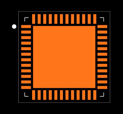 STM32L451CCU3 Footprint