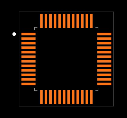 STM8AF5268TCY Footprint