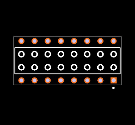 BCS-108-L-D-PE Footprint