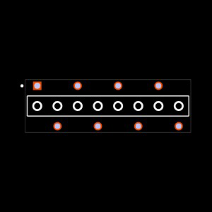 BCS-108-L-S-PE Footprint