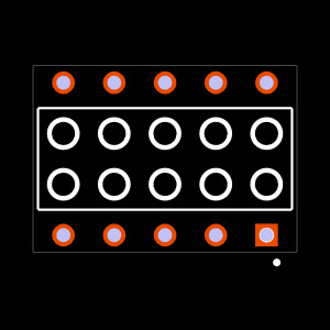 HLE-105-02-F-DV-PE-BE Footprint