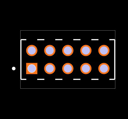 MTMM-105-10-F-D-400 Footprint