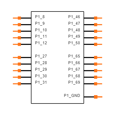 QSFPC-D8-1-2-S-F Symbol
