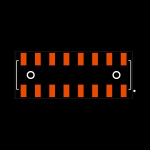 SSM-108-L-DV-LC Footprint