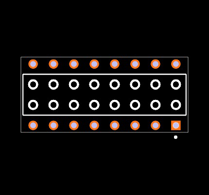BCS-108-F-D-PE Footprint