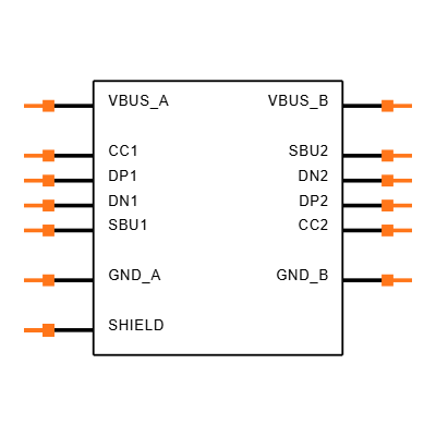 TYPE-C 16PIN 2MD (073) Symbol