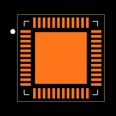 EFR32FG28A122F1024GM48-A Footprint