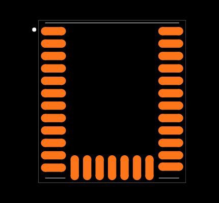BGM220PC22WGA2 Footprint
