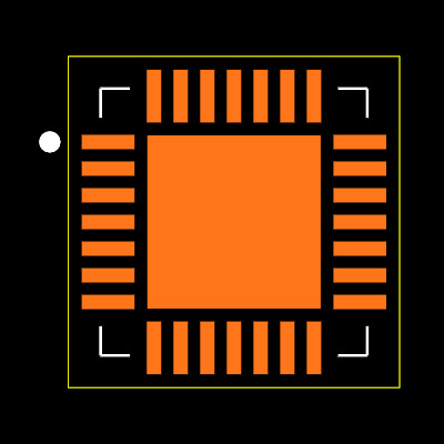 EFM8BB22F16G-C-QFN28 Footprint