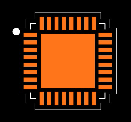 EFM8BB31F64G-A-QFN32 Footprint