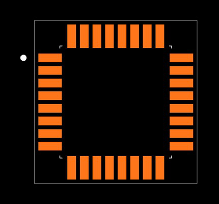 EFM8LB12F64E-C-QFP32 Footprint