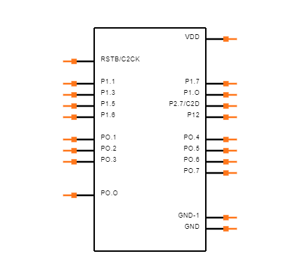 EFM8SB10F2G-A-QFN20 Symbol