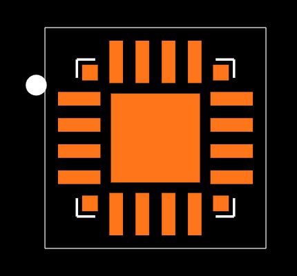 EFM8SB10F4G-A-QFN20 Footprint
