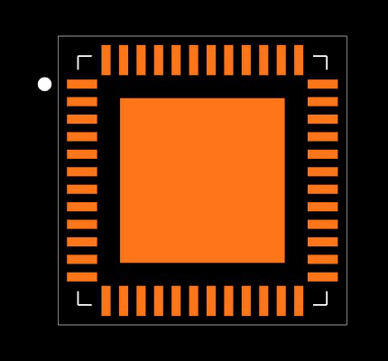EFR32MG14P733F256GM48-B Footprint
