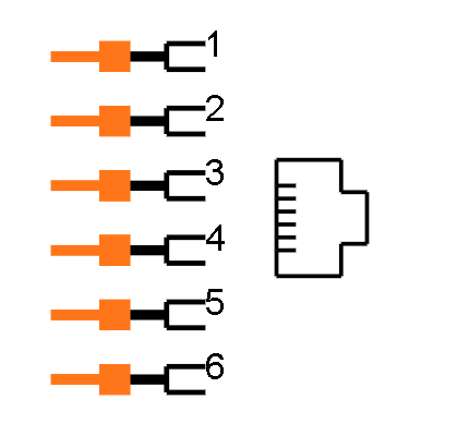 4RJ11-6L-B Symbol