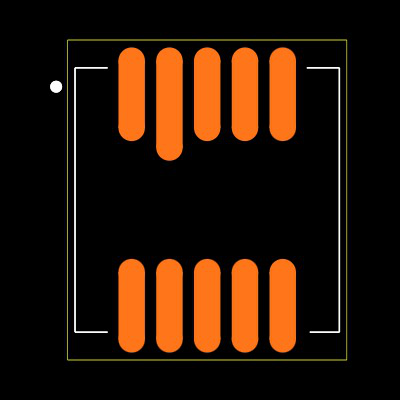 820M1-6000-TRAY Footprint