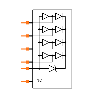 TESD5V0V4UA RDG Symbol