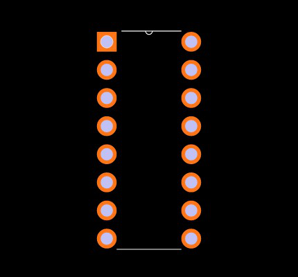 CD74HC4053E Footprint
