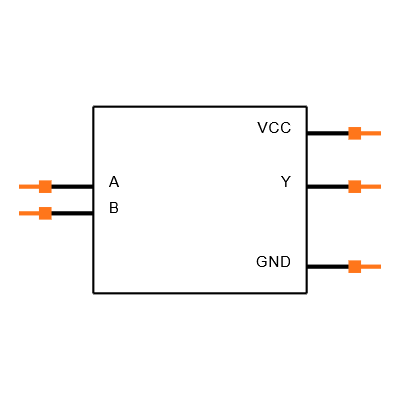 74LVC1G08QDBVRQ1G4 Symbol