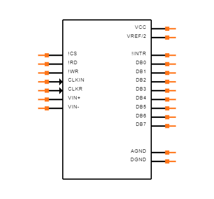 ADC0804LCWM/NOPB Symbol