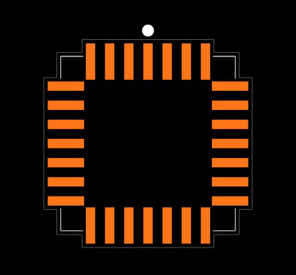 ADC0809CCV/NOPB Footprint