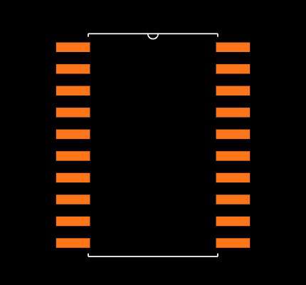 ADC0838CCWMX/NOPB Footprint