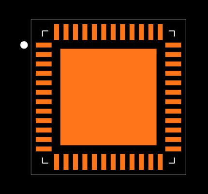 ADS1258IRTCR Footprint