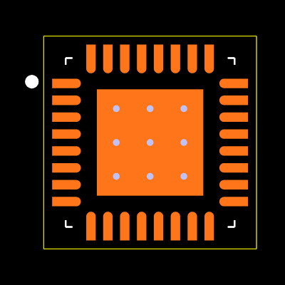 ADS8363SRHBT Footprint
