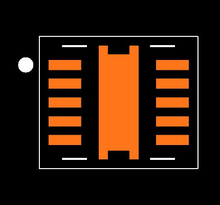ADS8860IDRCR Footprint
