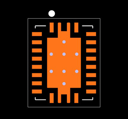 BQ24104RHLT Footprint