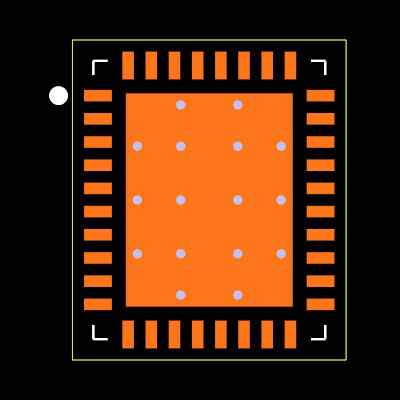 BQ25820RRVR Footprint