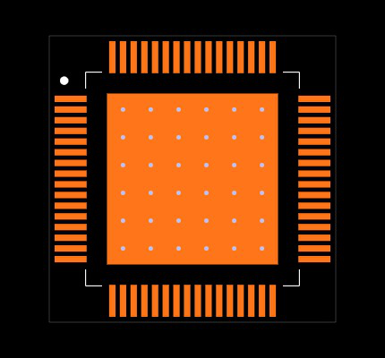 BQ76PL536PAPT Footprint