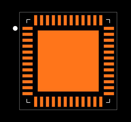 CC1310F64RGZR Footprint