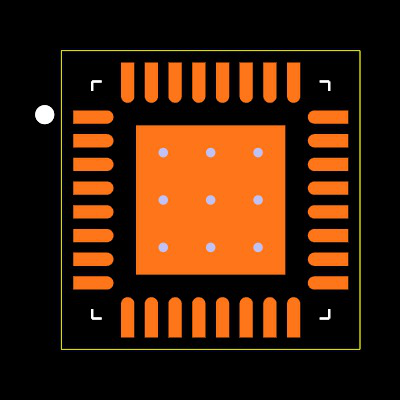 CC2630F128RHBR Footprint