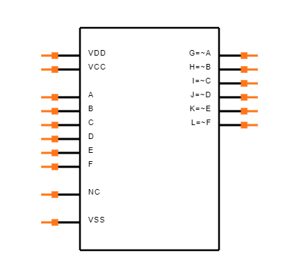 CD4009UBEE4 Symbol