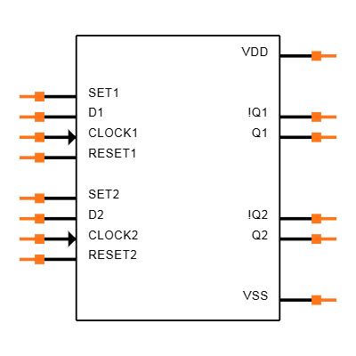 CD4013BM96G4 Symbol