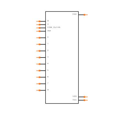CD4051BPWE4 Symbol