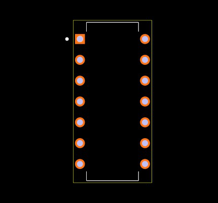 CD74HC02E Footprint