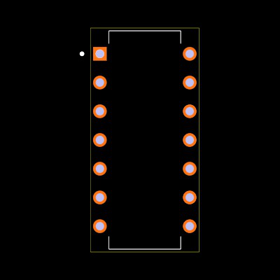 CD74HC08EE4 Footprint
