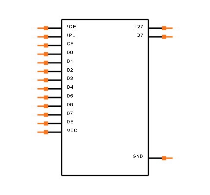 CD74HC165MT Symbol