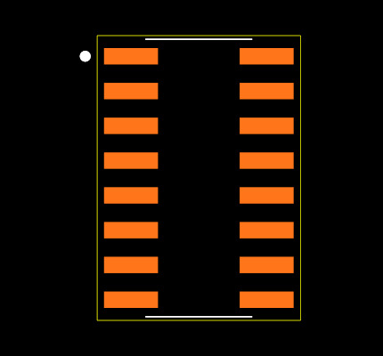 CD74HC166M96 Footprint