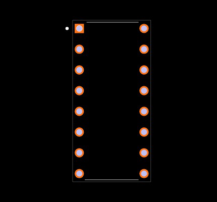 CD74HC221E Footprint