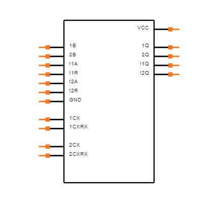 CD74HC221M Symbol