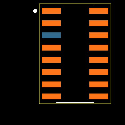 CD74HC257M Footprint