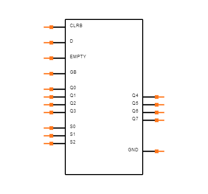 CD74HC259E Symbol