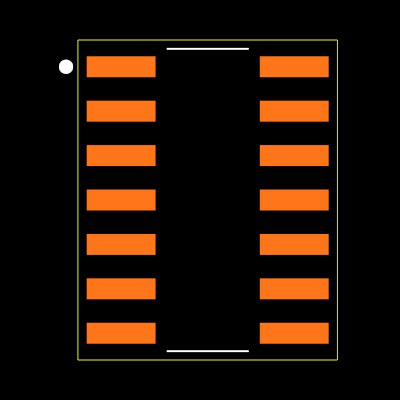 CD74HC30MG4 Footprint