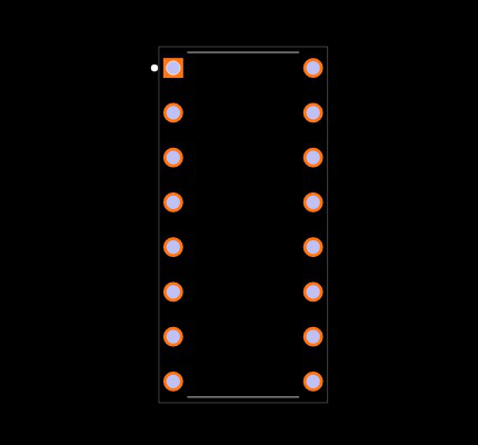 CD74HC4050E Footprint