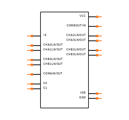 CD74HC4052M96G4 Symbol