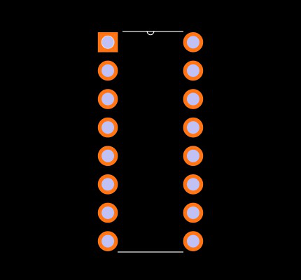 CD74HC4053E Footprint